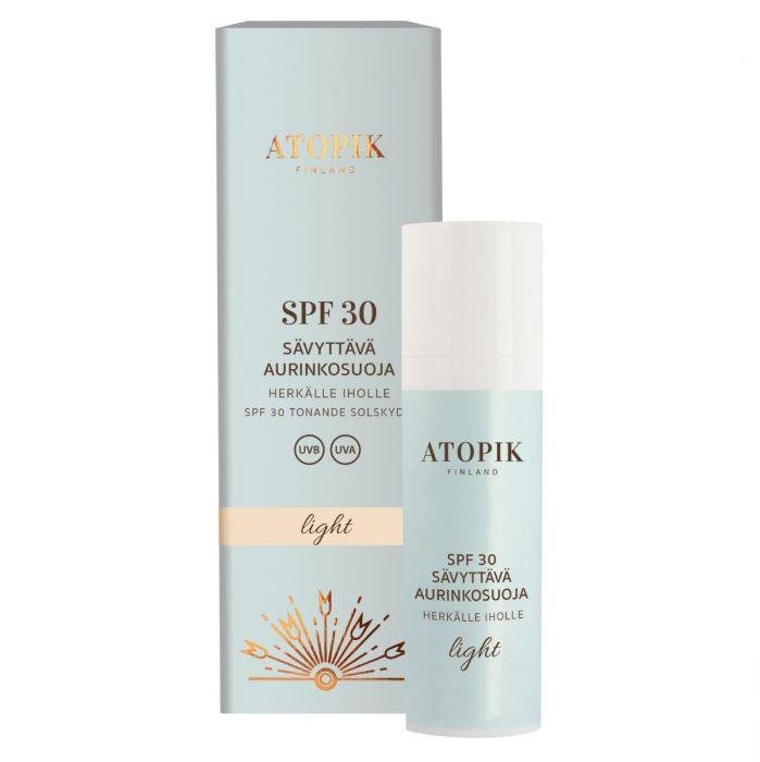 Atopik Sävyttävä Aurinkosuoja SPF30, Light Ja Medium Light