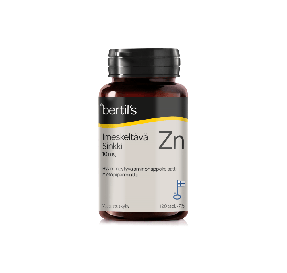 Bertils Imeskeltävä Sinkki 120 tabl
