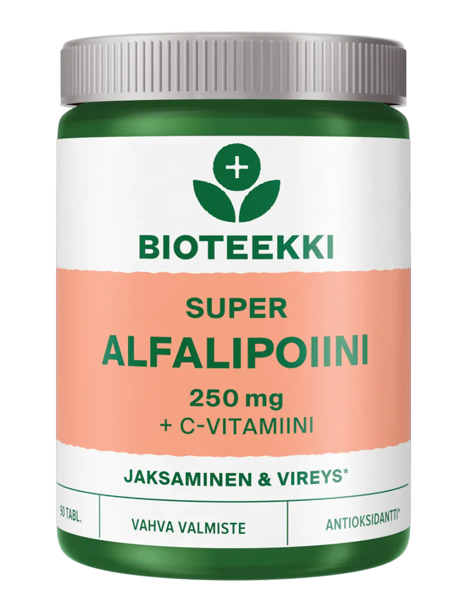 Bioteekki Super Alfalipoiini (+C) 250 mg 90 tabl