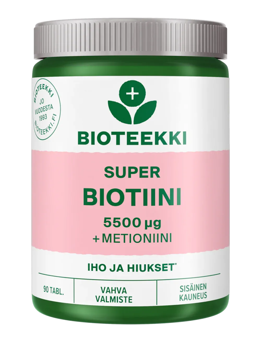 Bioteekki Super Biotiini (+Metioniini) 5500 ug 90 tabl
