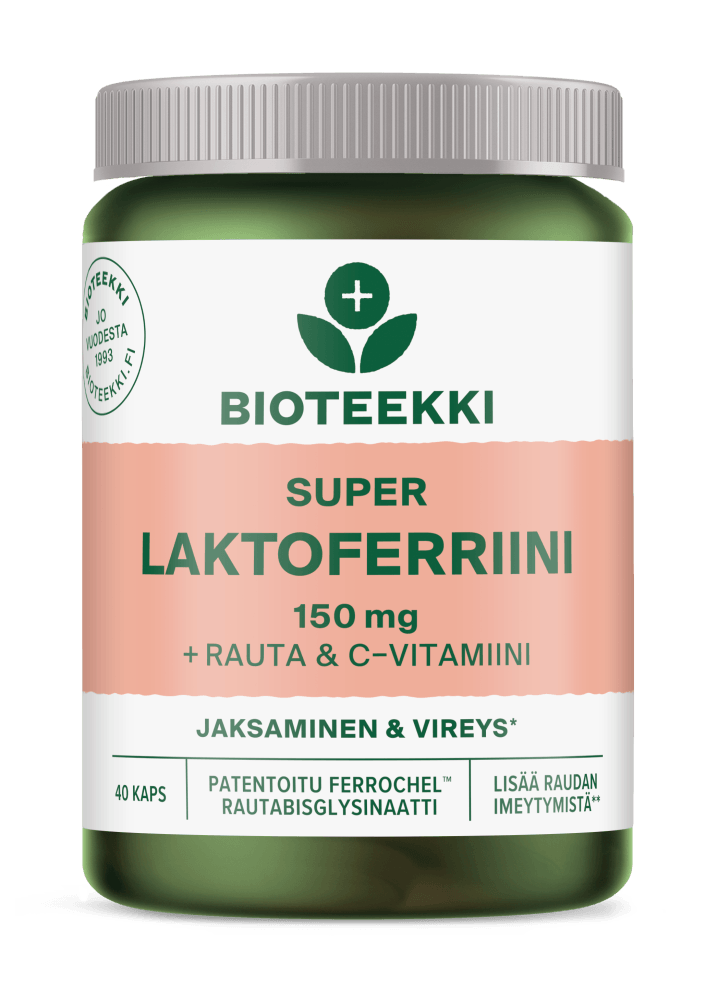 Bioteekki Super Laktoferriini + Rauta & C 40 kaps