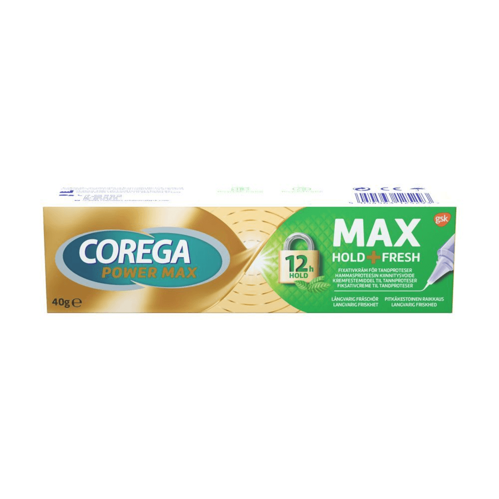 Corega Max Hold&Fresh hammasproteesin kiinnitysvoide 40 g