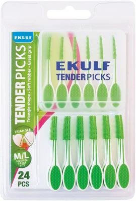 Ekulf Tenderpicks Kumihammastikut M/L 24 kpl