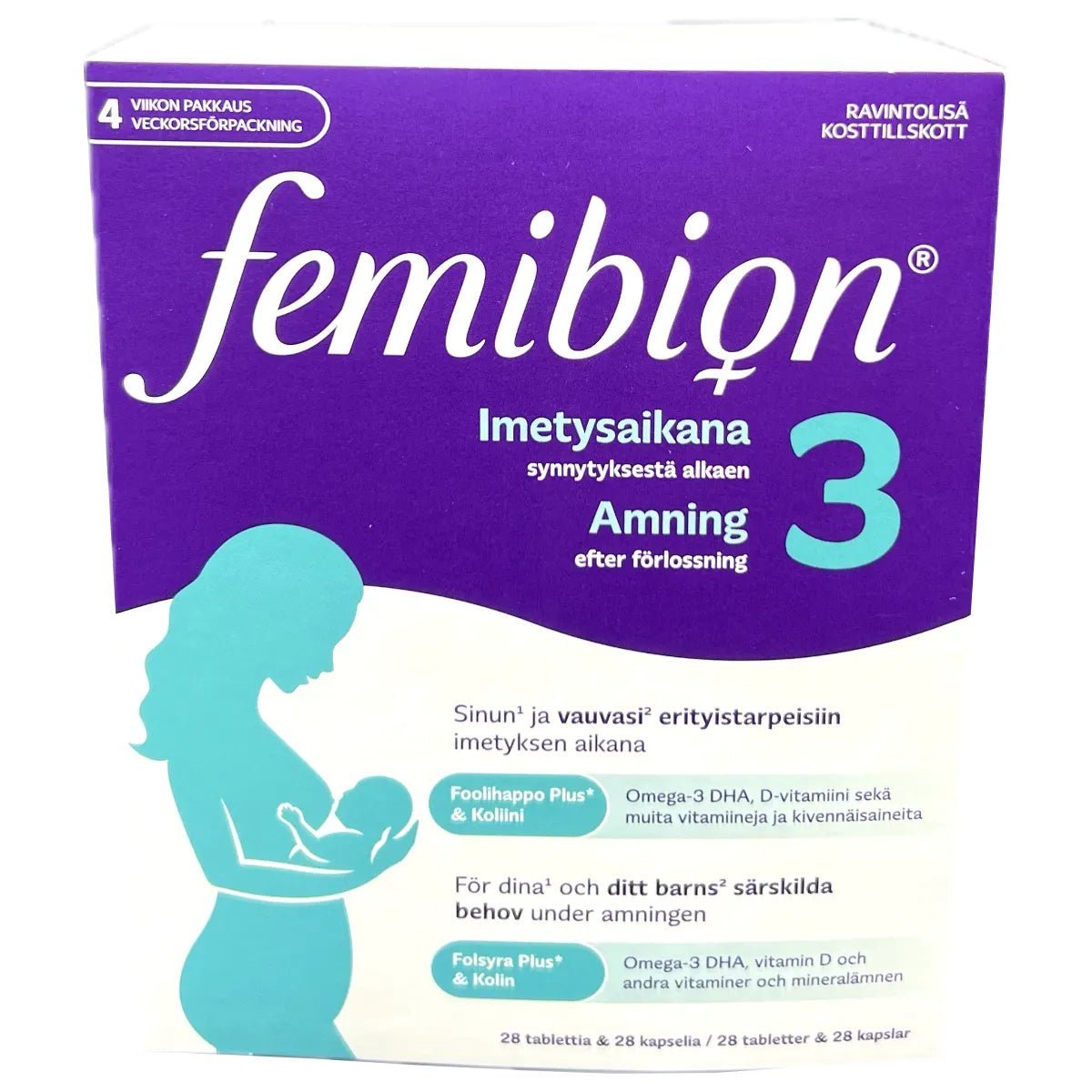 Femibion 3, Imetysajan ravintolisä 28 caps + 28 tabl 28 caps+28 tabl