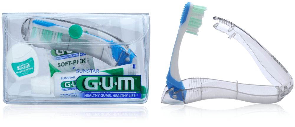 Gum Original White Travel Kit Harja,Tahna,Lanka,Soft Picks 1 kpl