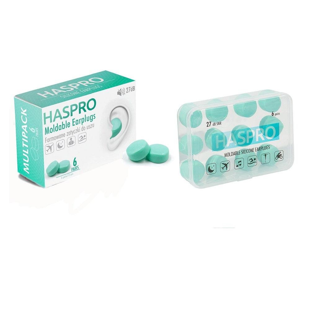 Haspro Moldable Silikonikorvatulpat Minttu 6 paria