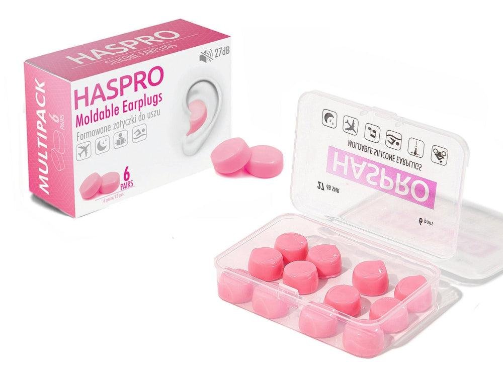 Haspro Moldable Silikonikorvatulpat Pinkki 6 paria