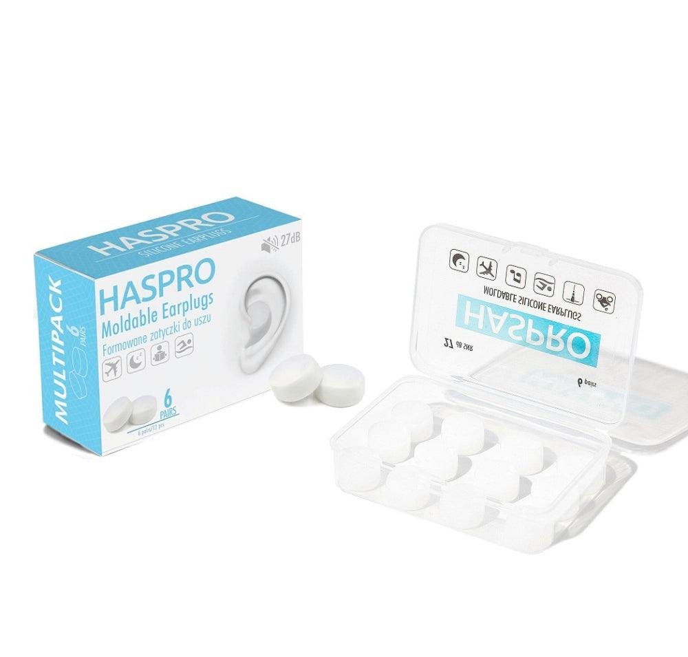 Haspro Moldable Silikonikorvatulpat Vaalea 6 paria