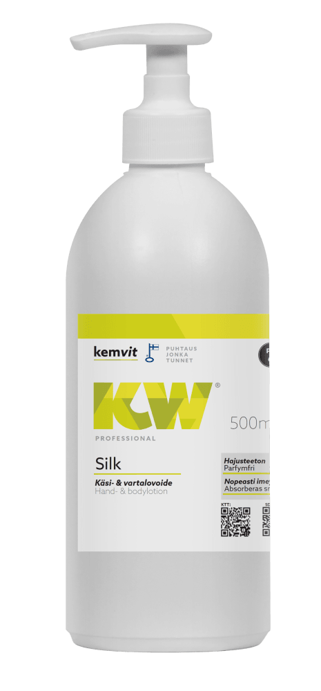 KW Silk Hajusteeton Käsi- ja vartalovoide 500 ml