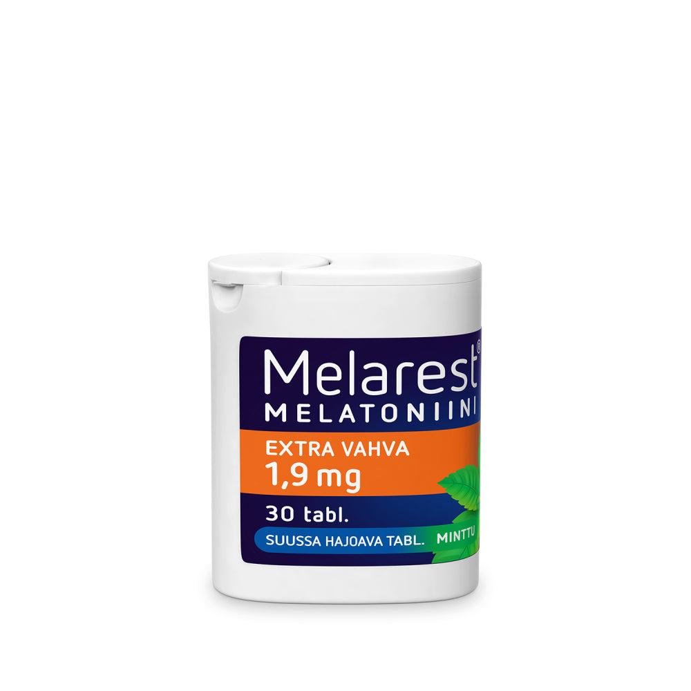Melarest Melatoniini Extra Vahva 1,9 mg, Minttu tabl