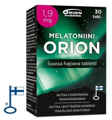 Melatoniini Orion 1,9 mg, Suussa hajoava tabl