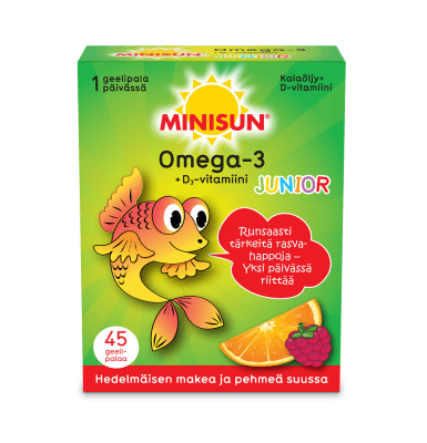 Minisun Omega Junior - Omega-3 & D-vitamiini lapselle 45 palaa