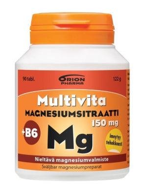 Multivita Magnesiumsitraatti+B6 150mg 90 tabl