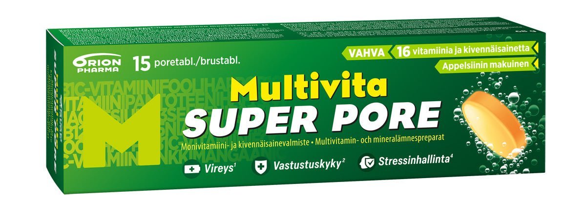 Multivita Super Pore monivitamiini 15 poretablettia