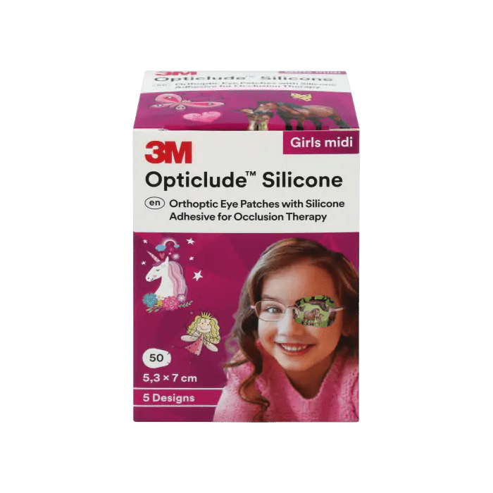 Opticlude™ Silicone Maxi, yli 6 vuotiaille, 50 kpl lajitelma tytöille 50 kpl