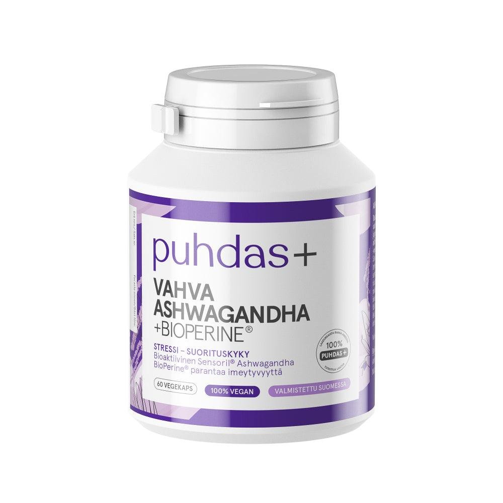 Puhdas+ Vahva Ashwagandha + Bioperine 150mg kaps