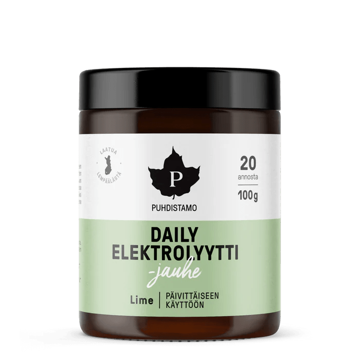 Puhdistamo Daily Elektrolyyttijauhe Lime 100 g