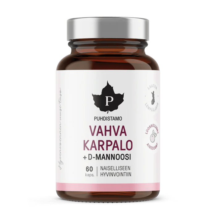 Puhdistamo Vahva Karpalo + D-mannoosi 60 kaps