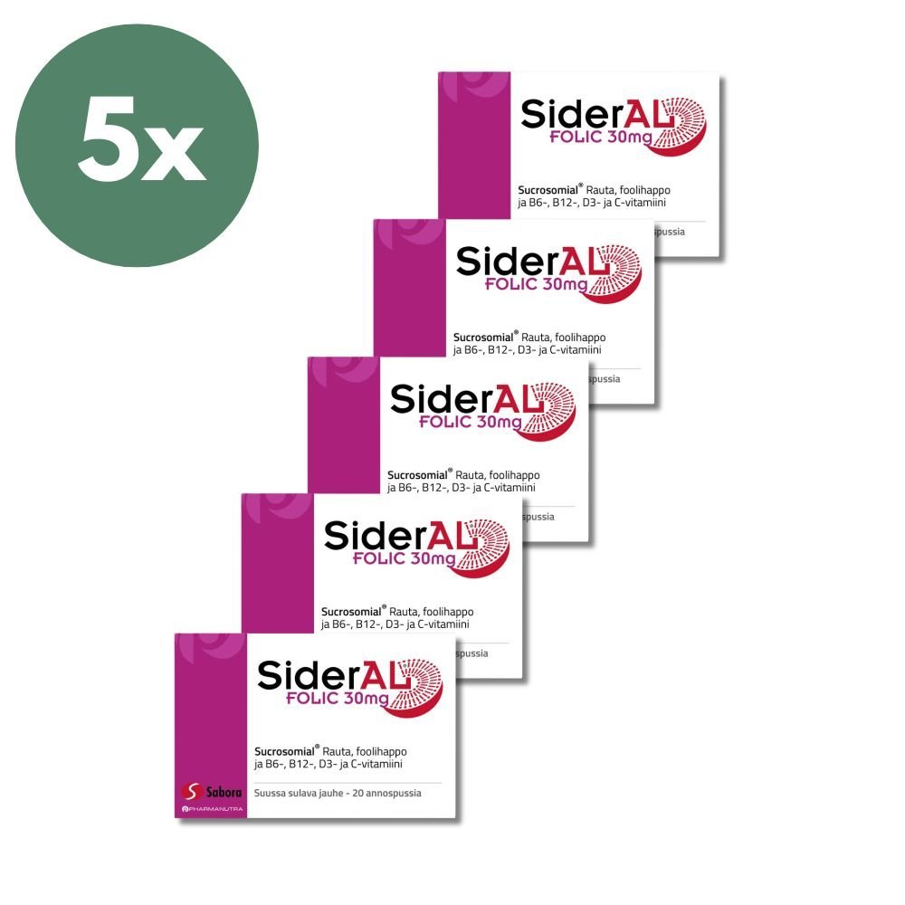 Sideral Folic 30mg, 5x20 pss