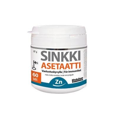 Sinkki Asetaatti Minttu-Mansikka 60 tabl