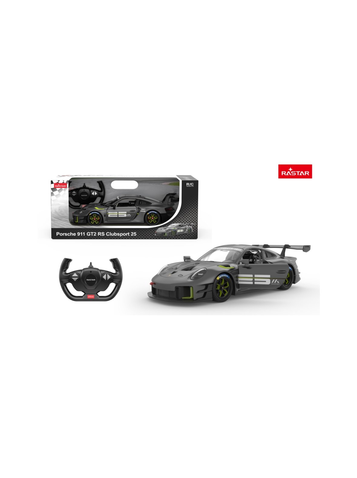 Rastar kauko-ohjattava auto porsche 911 gt2 rs clubsport 25, 1:14