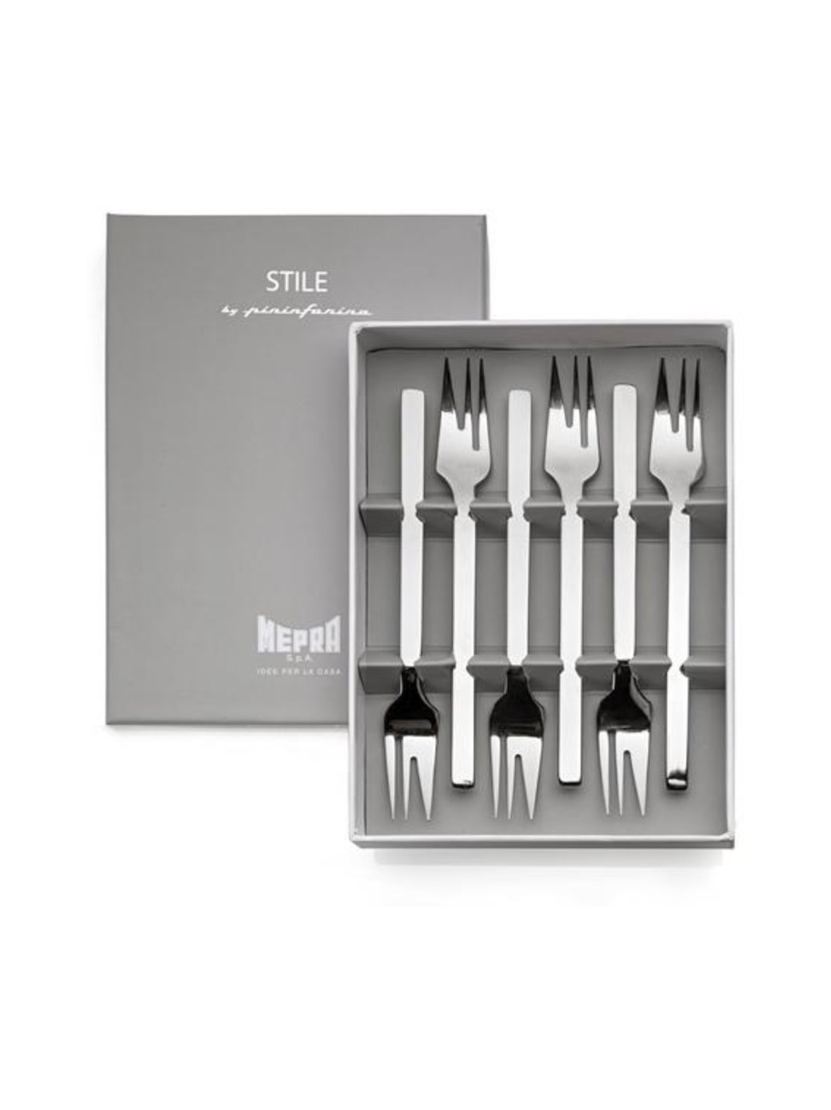 Stile by pininfarina-kakkuhaarukka 6 kpl lahjapakkauksessa
