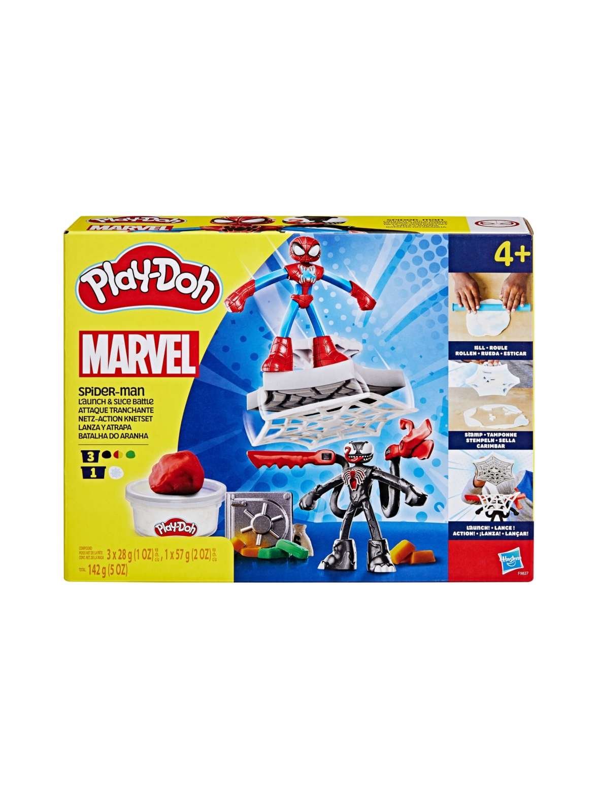 Play-doh leikkisetti spiderman lauch and slice battle