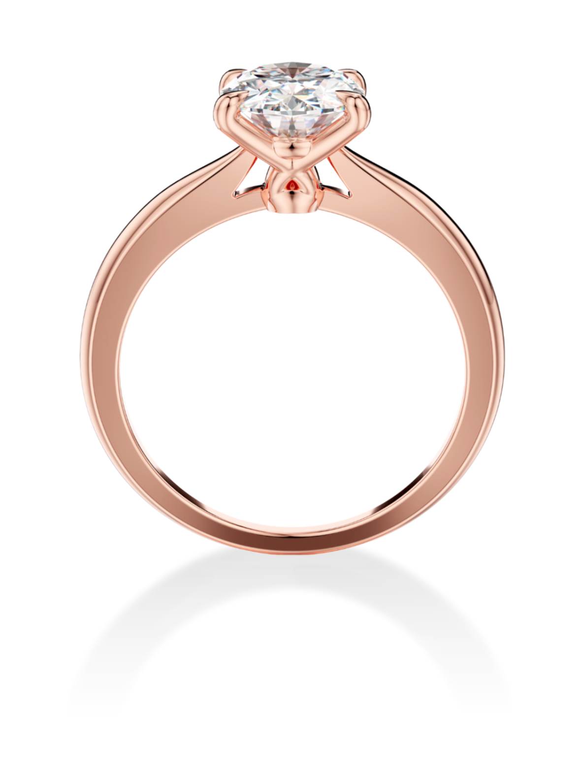 Moon n' back sormus 0.50-3.00ct ovaali ruusukulta