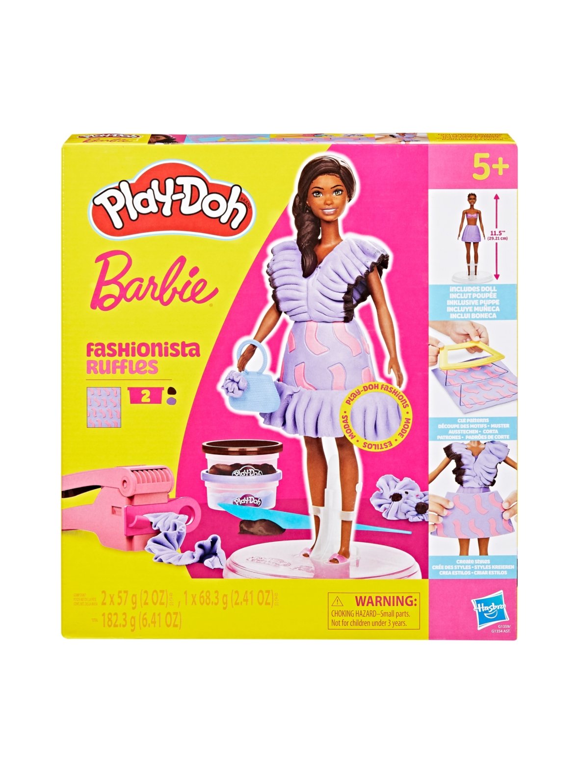 Play-doh barbie leikkisetti muotiröyhelöt