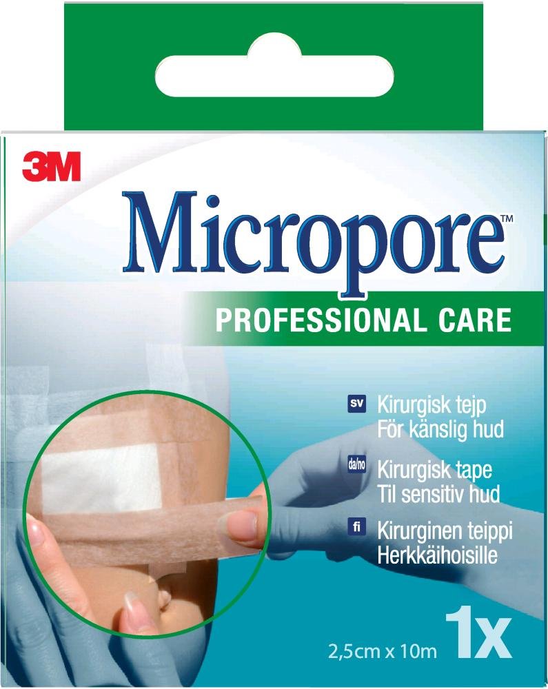 Micropore Kuituteippi, Ruskea, 2,5 cm m