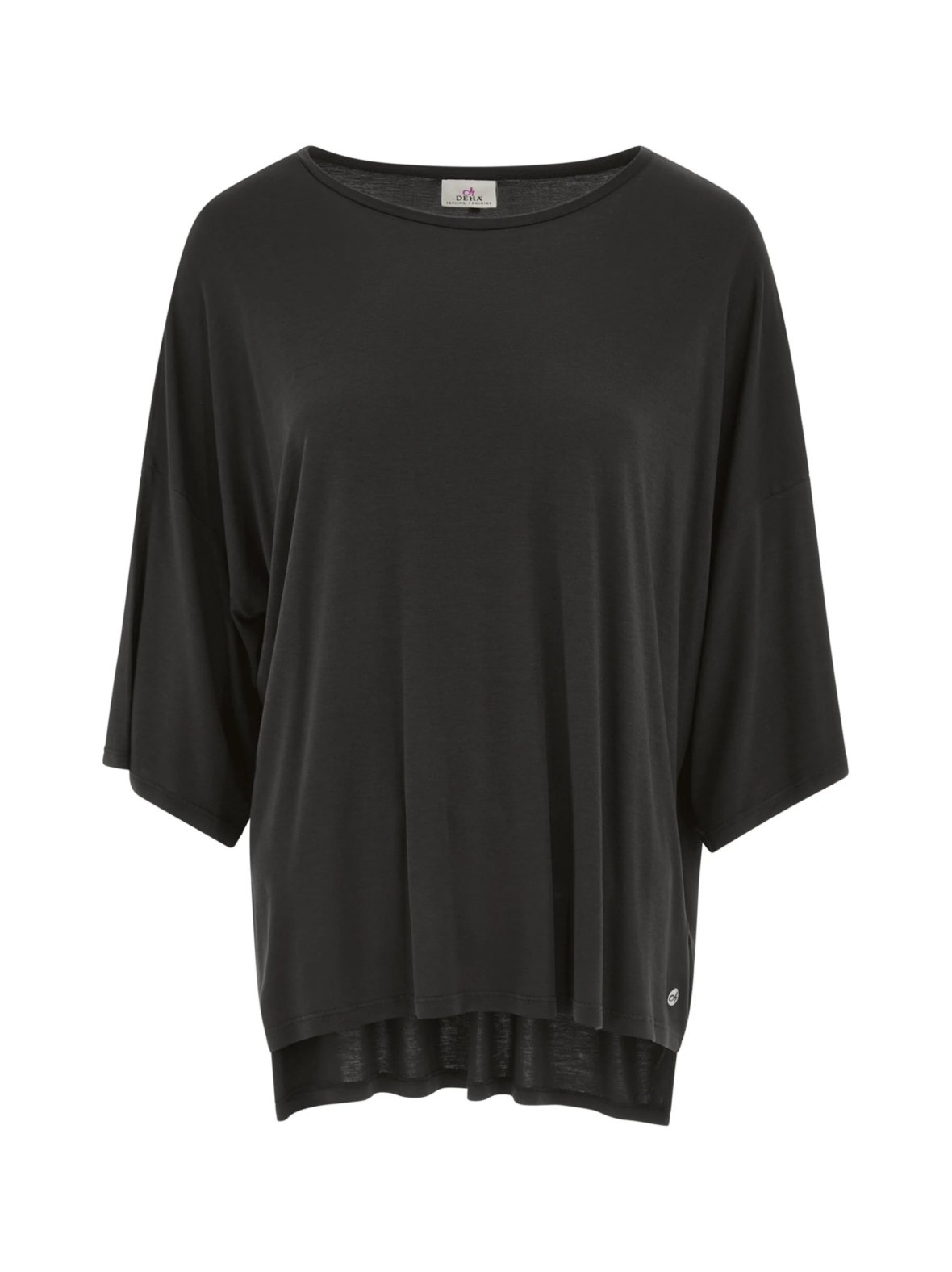 Väljä viskoosipaita, musta