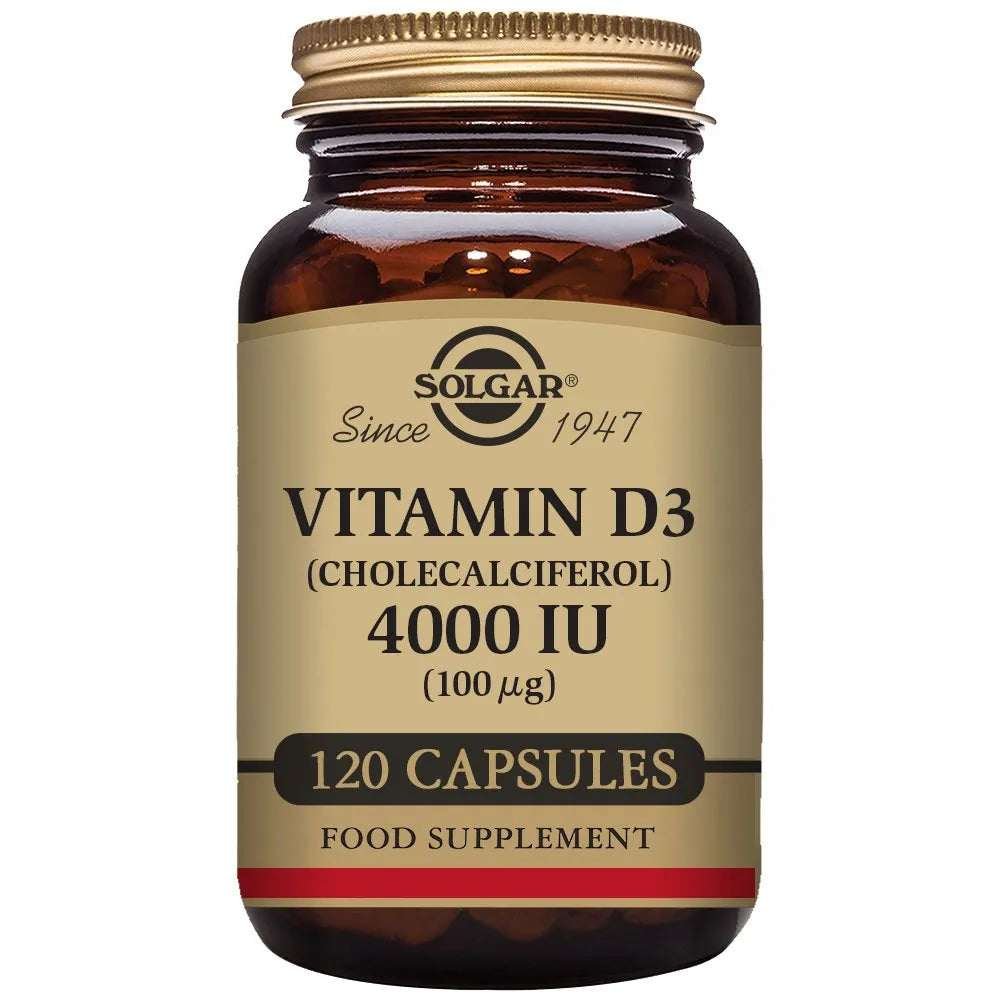 Solgar D3-vitamiini 4000 IU (100 µg) 120 kaps 120 kaps