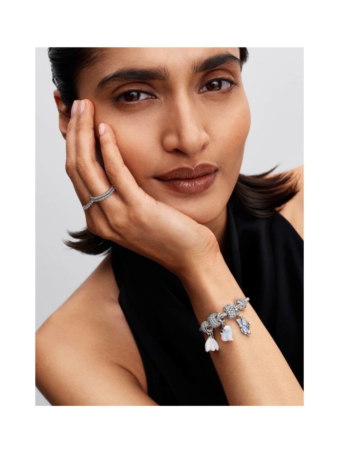 Polar bear mother & cub dangle charm - 794243c01