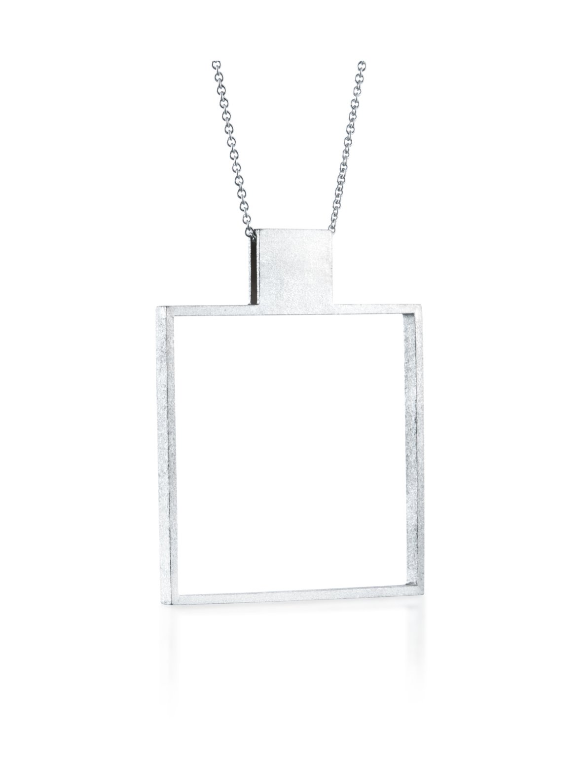 Muoto square pendant necklace, large