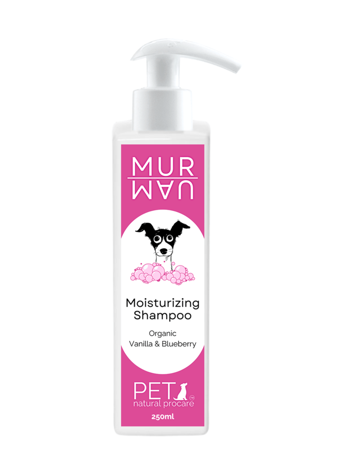 Mur & mau kosteuttava shampoo luomu vanilja & mustikka 250ml