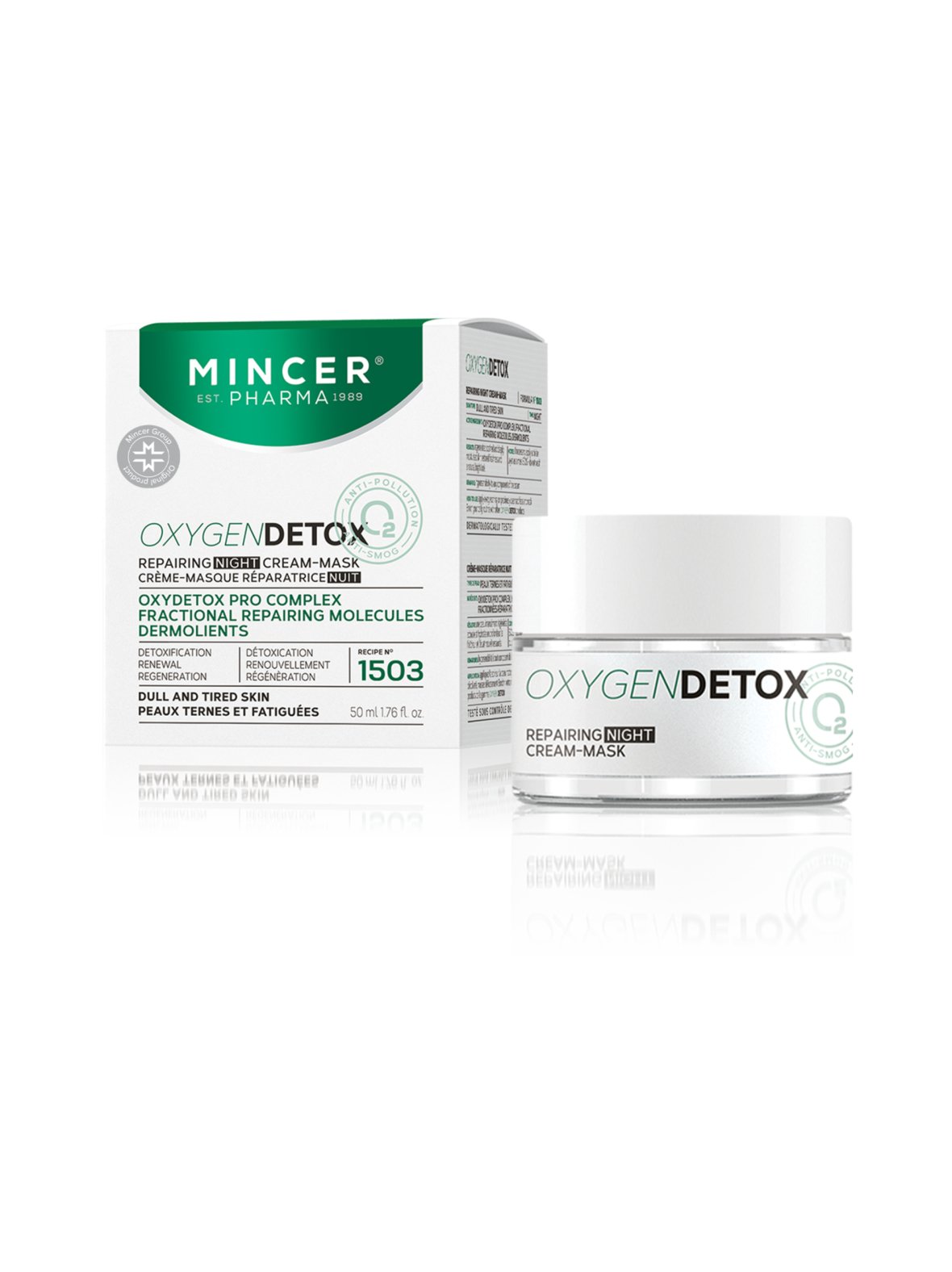 Oxygendetox repairing night cream-mask -yövoidenaamio 50ml