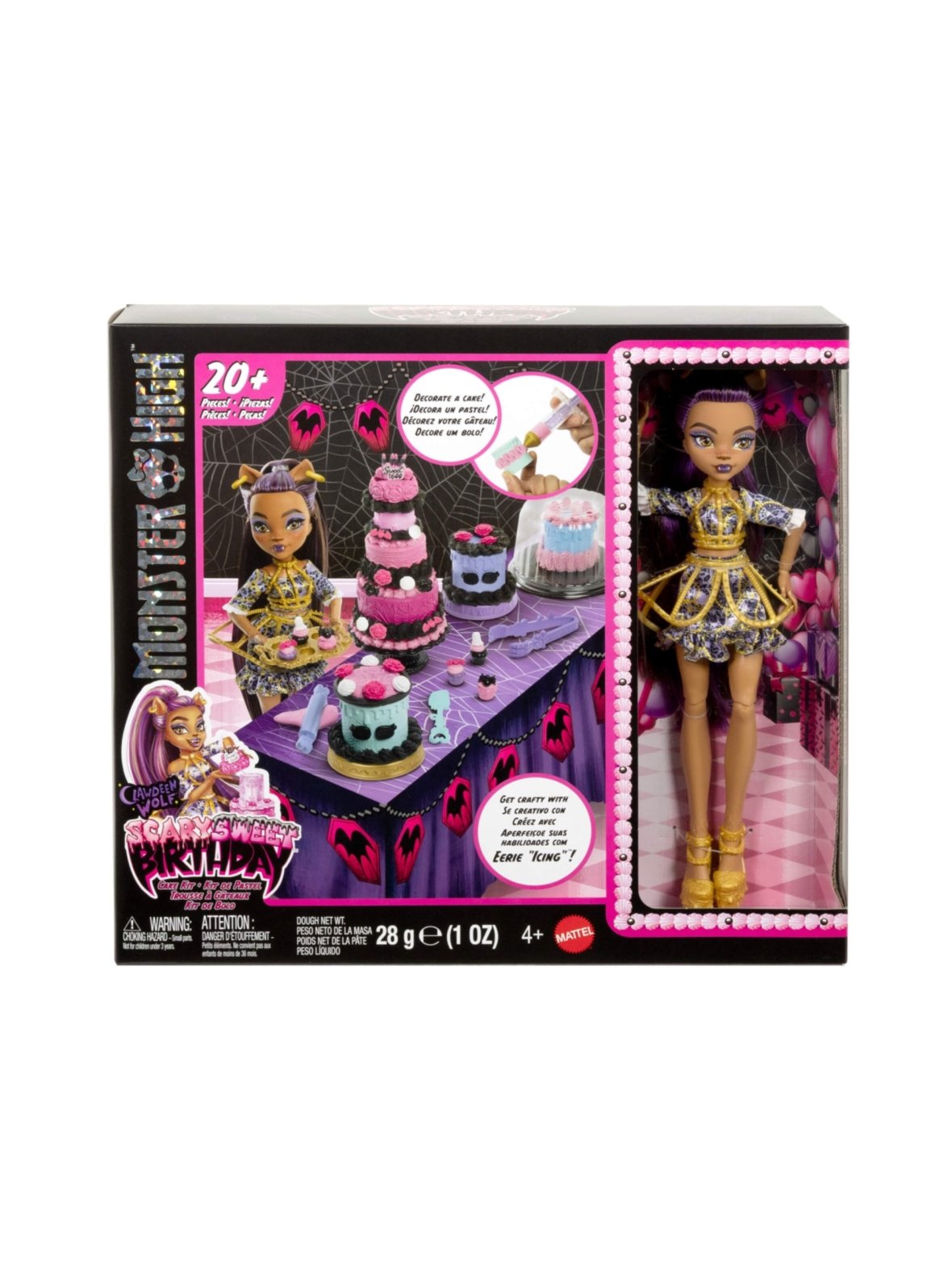 Monster high pelottava suloinen syntymäpäivä - kakkusetti