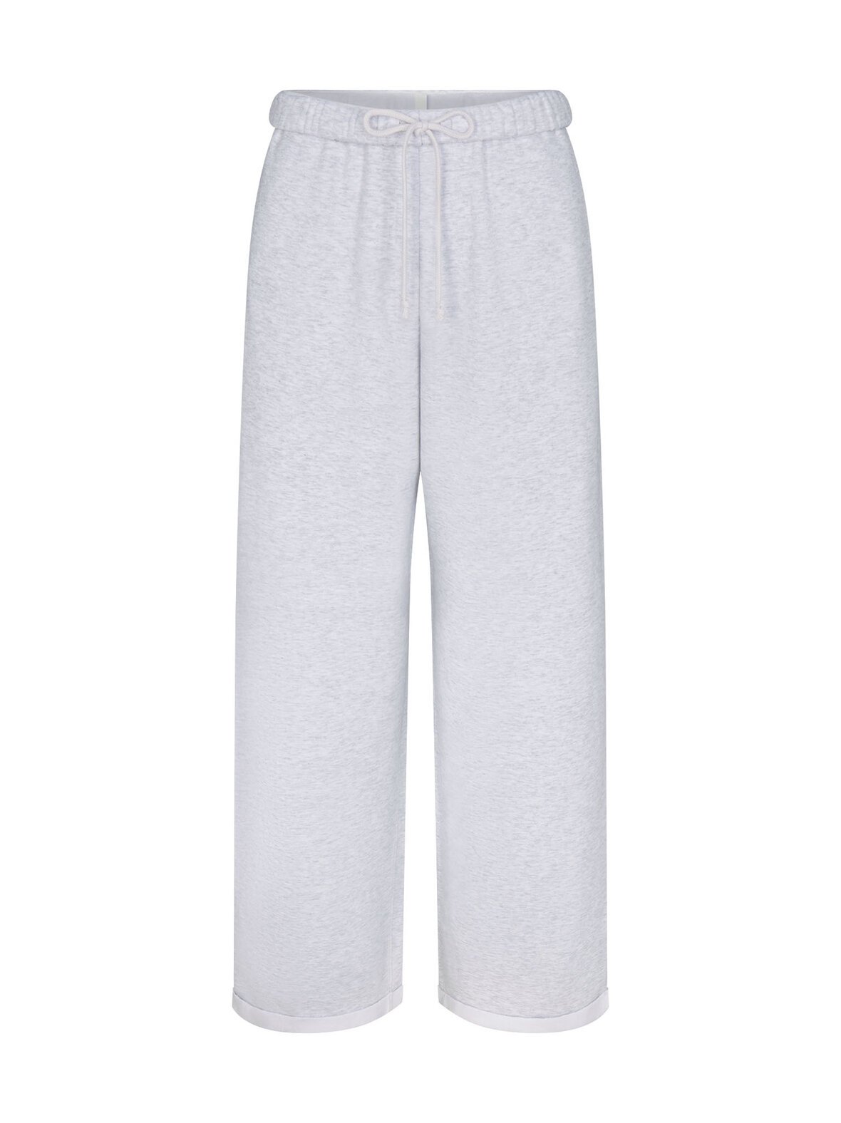 Cotton fleece classic straight -housut