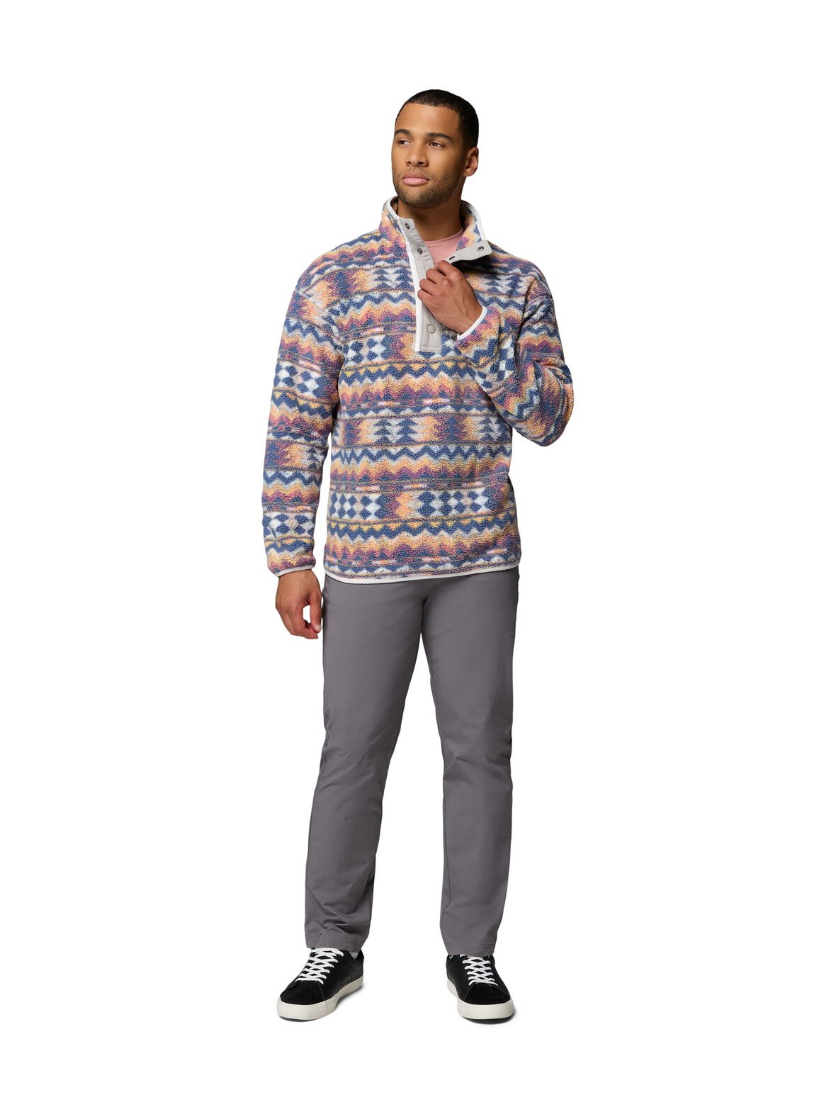 Helvetia ii printed half snap -fleecepaita