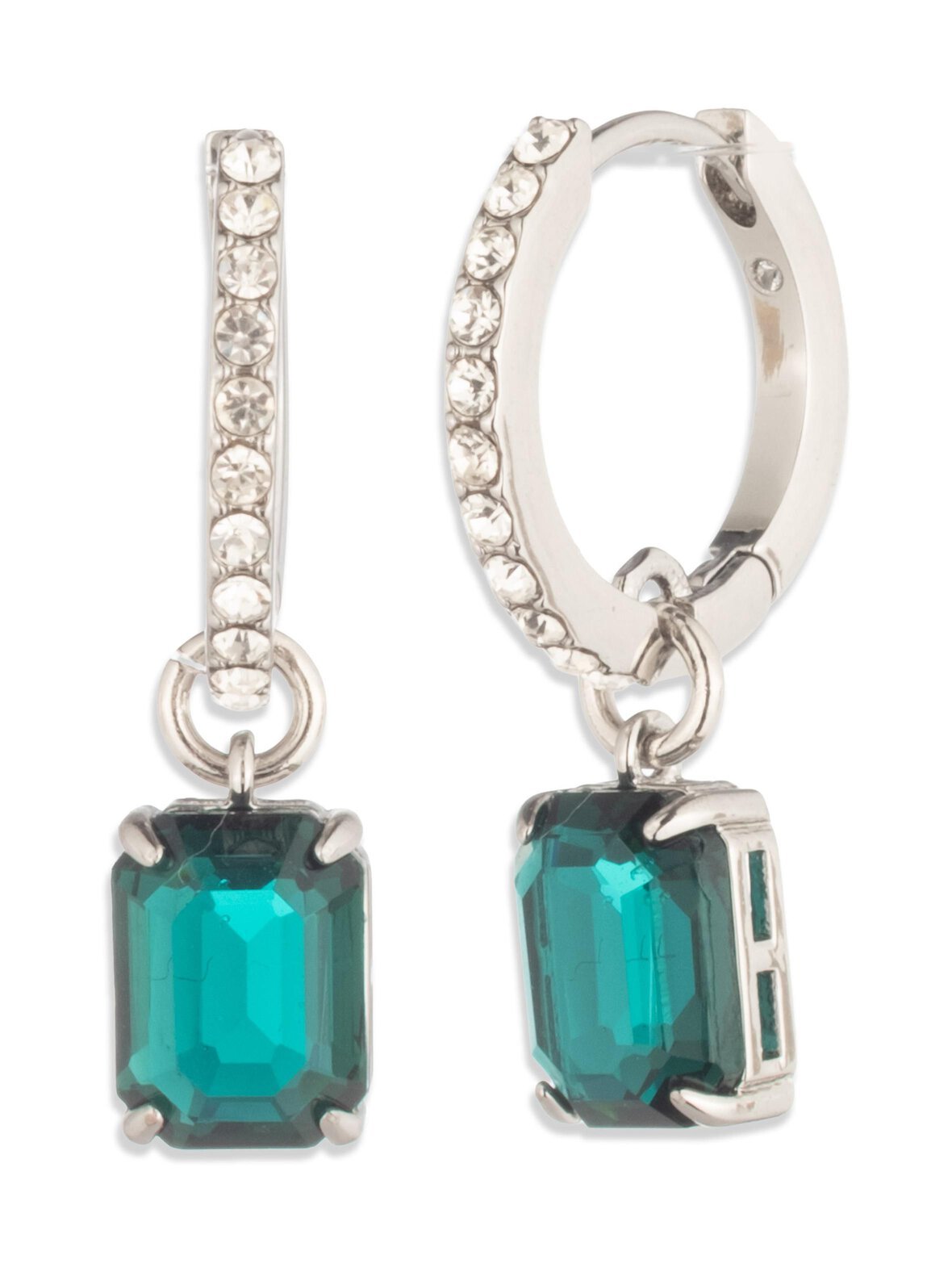 Hoop with stone drop -korvakorut