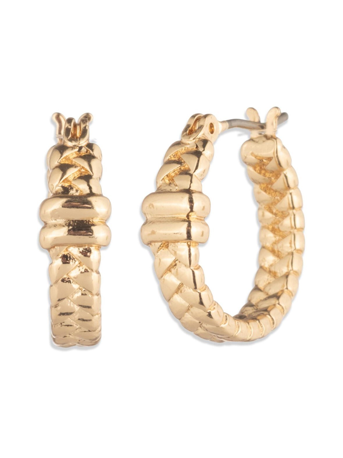 Herringbone hoop -korvakorut