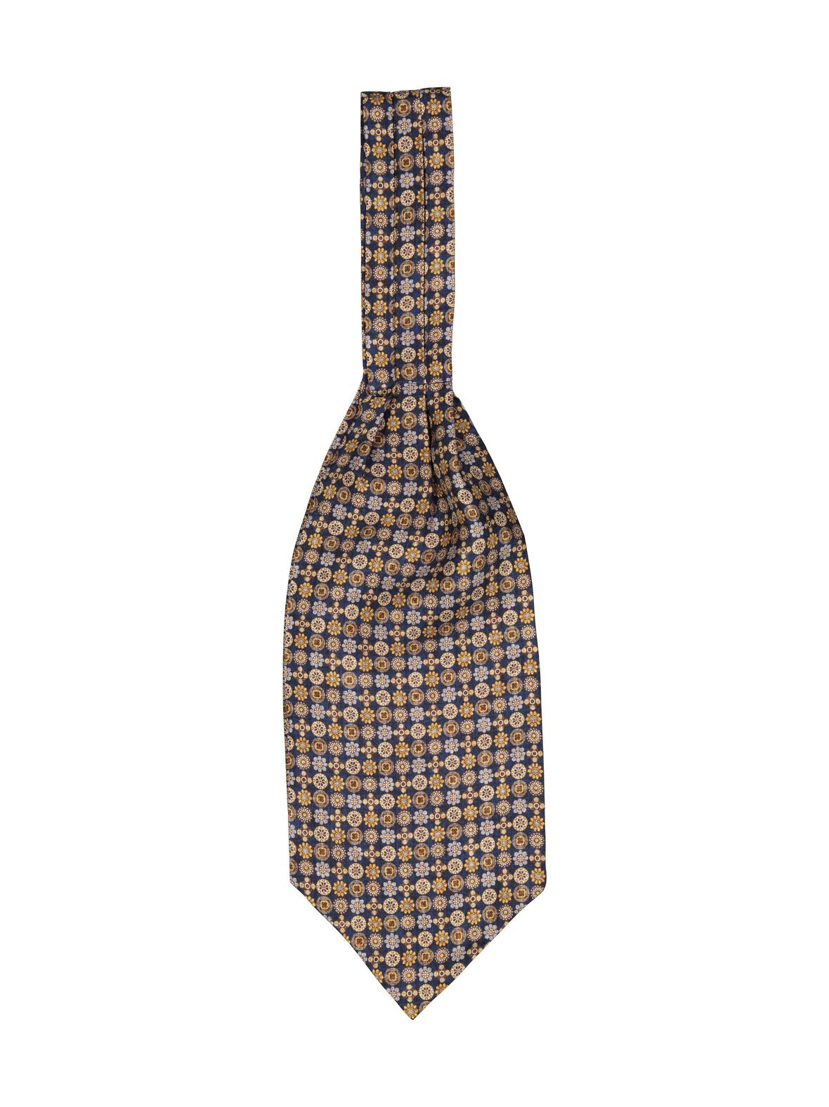 Flower medallion ascot -silkkihuivi