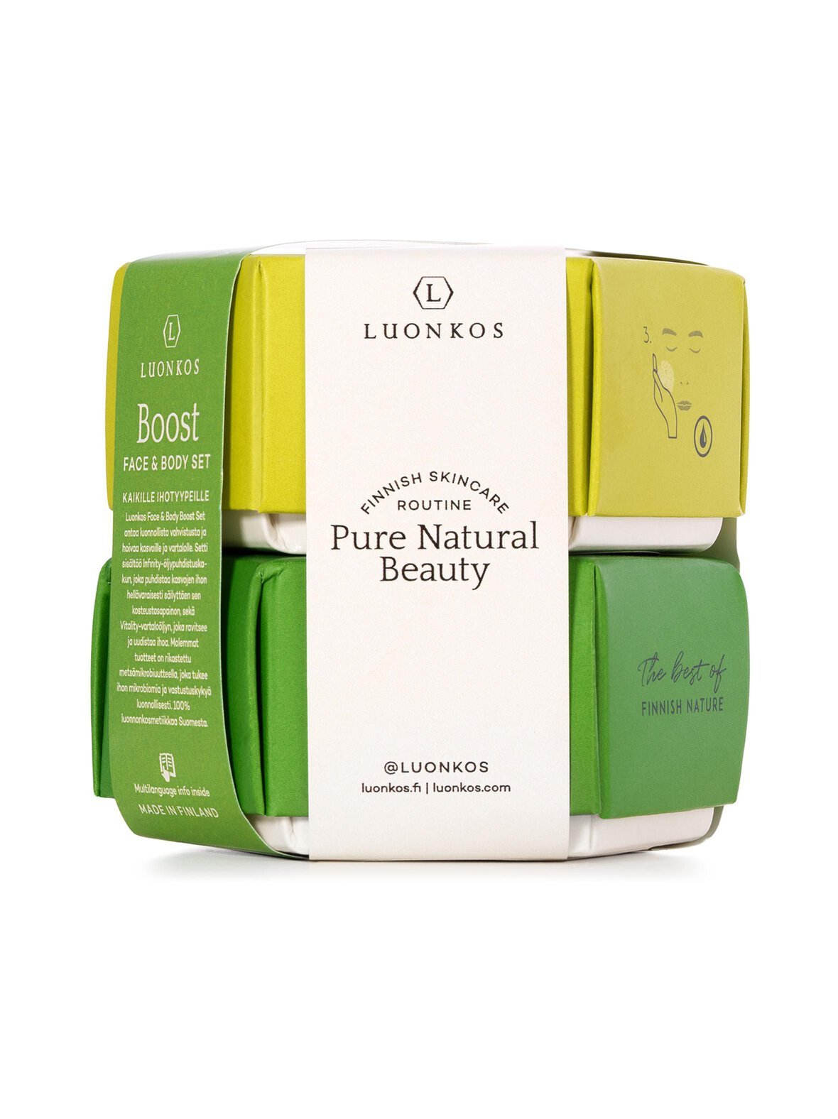 Face & body boost set -ihonhoitopakkaus