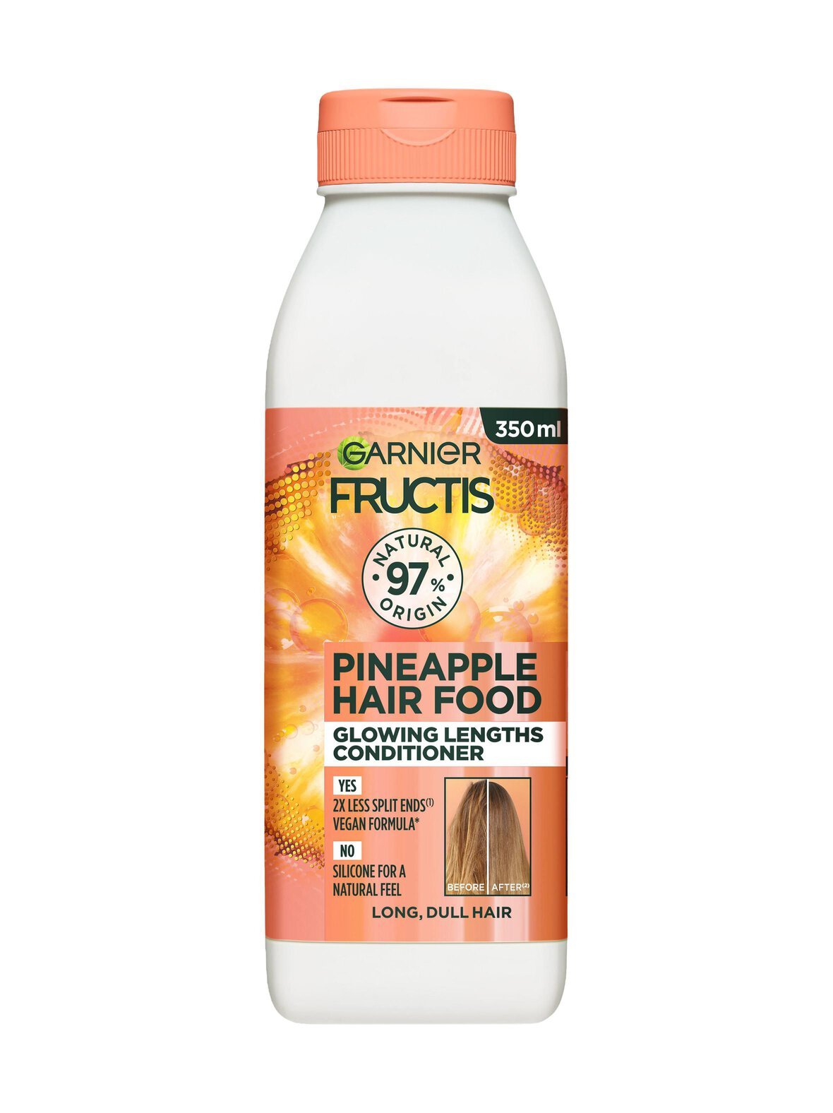 Fructis hair food pineapple conditioner -hoitoaine pitkille hiuksille, 350 ml