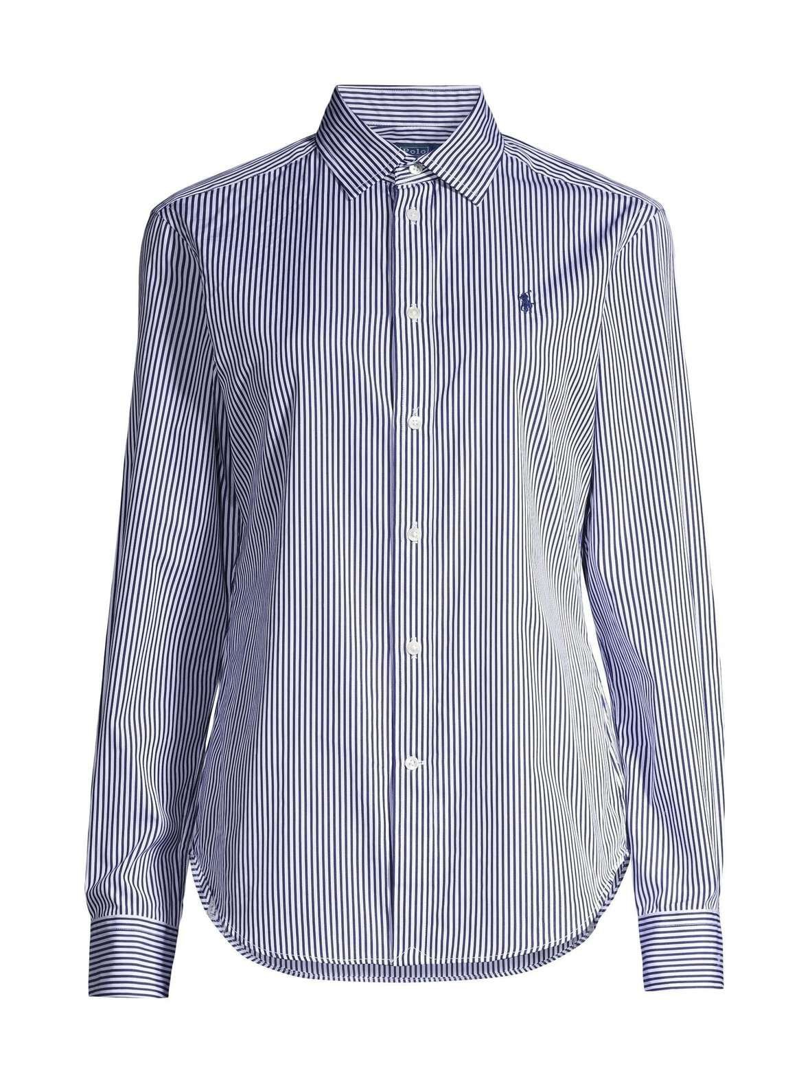 Button striped -paitapusero