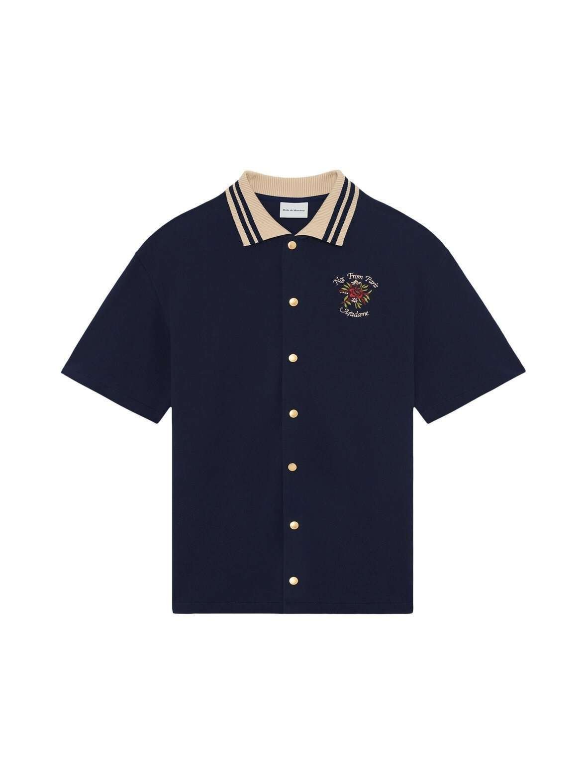 Chemise piquèe slogan -pikeepaita