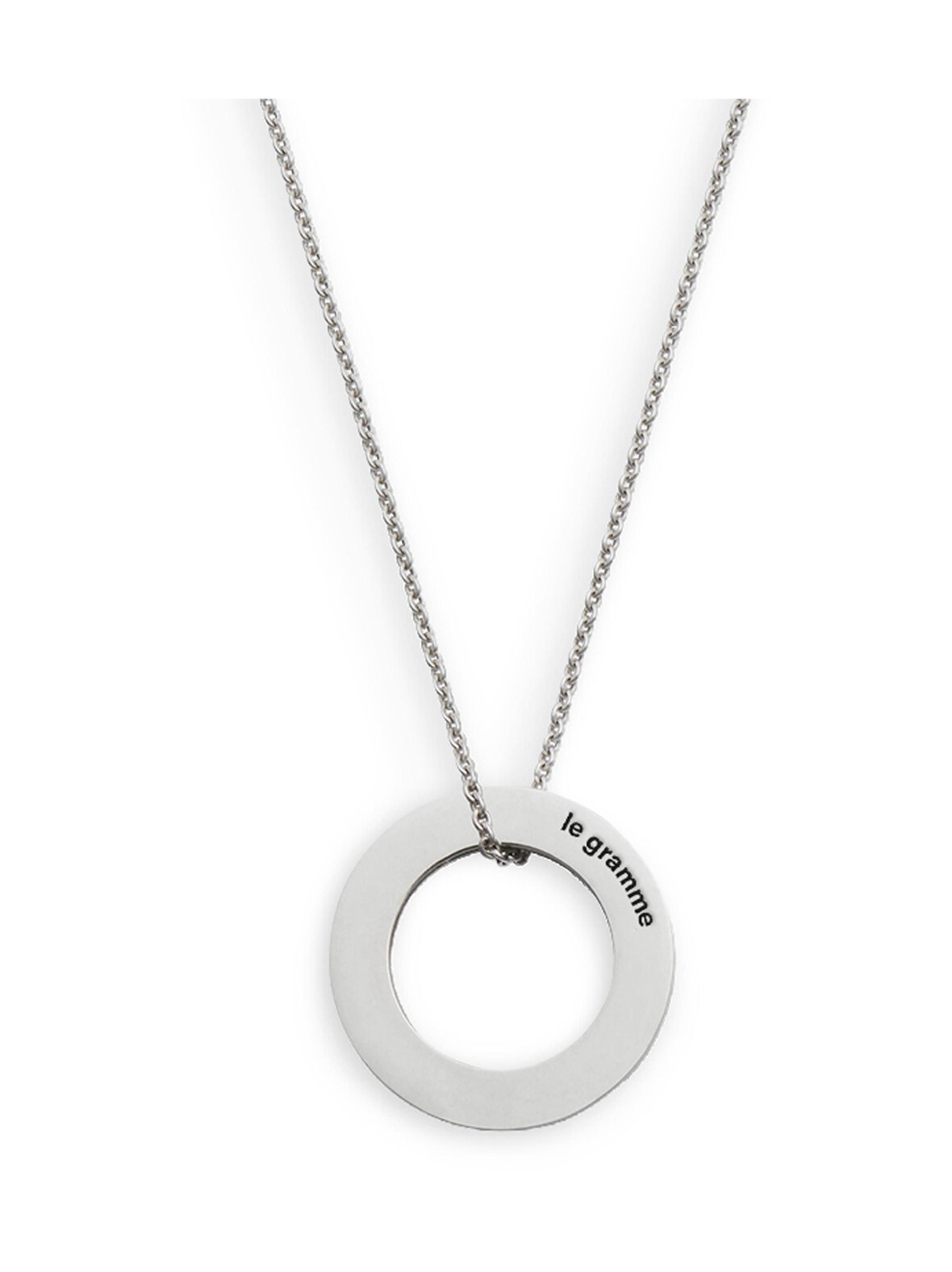 2.5g polished and brushed sterling silver round -kaulakoru