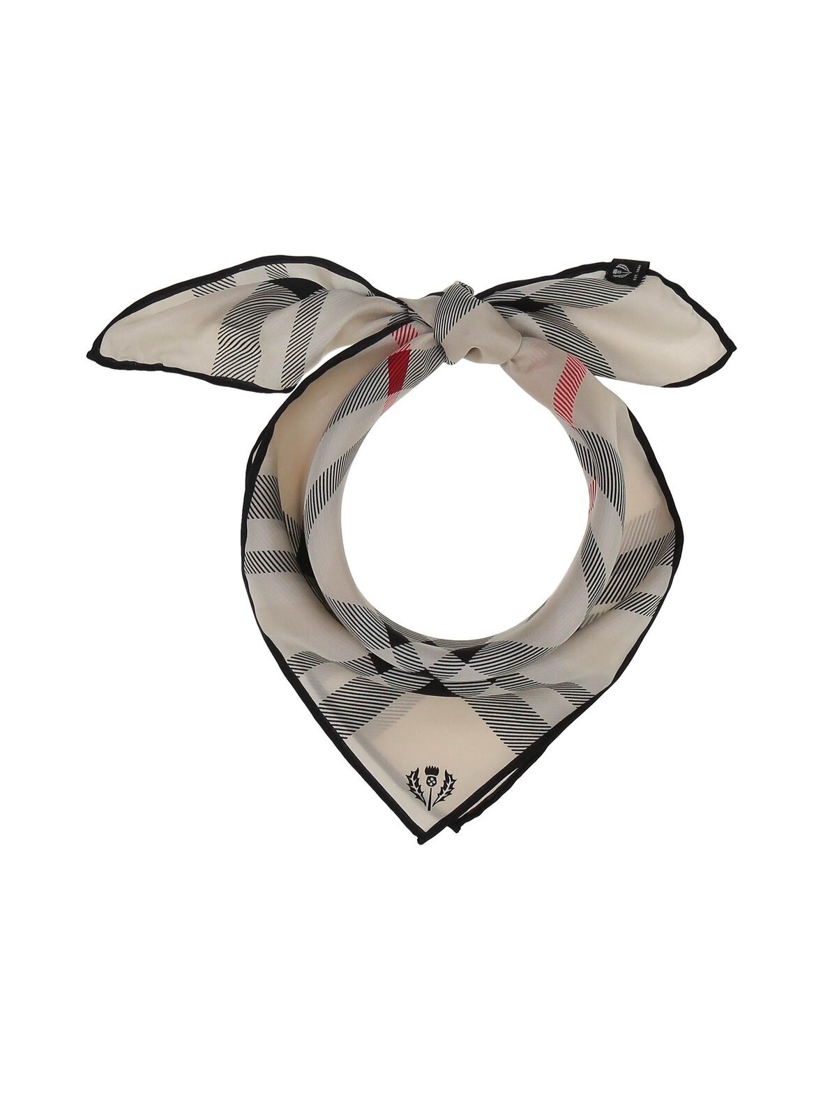 Checked square -silkkihuivi 51 x 51 cm