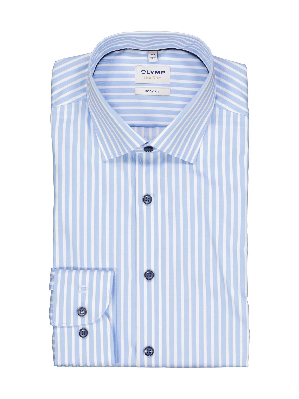 Body fit level 5 stripe -kauluspaita