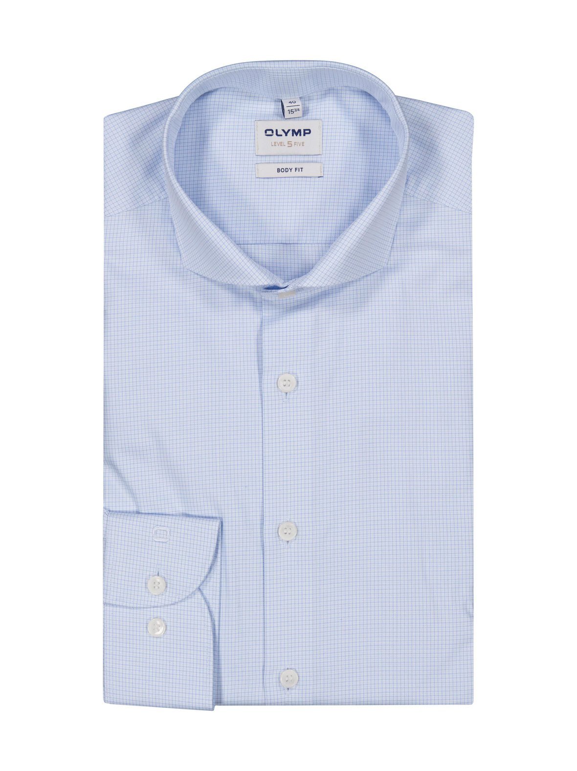 Body fit small check -kauluspaita